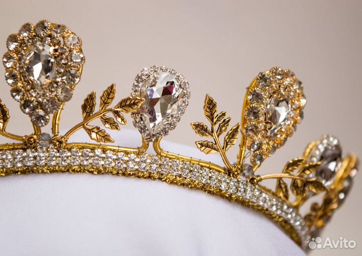 Свадебная Корона Диадема с серьгами