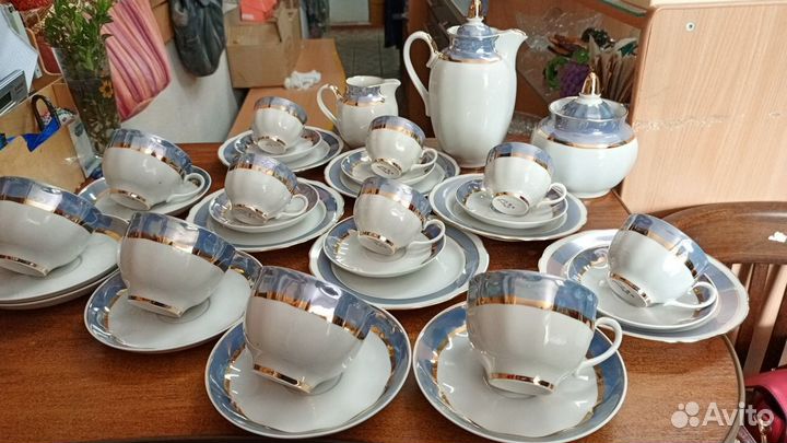Чайно кофейный сервиз,Морской бриз, Дулево
