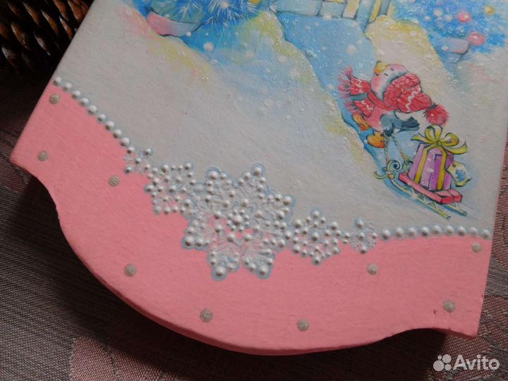 Сувенир, подарок к Новому году: Расписная доска