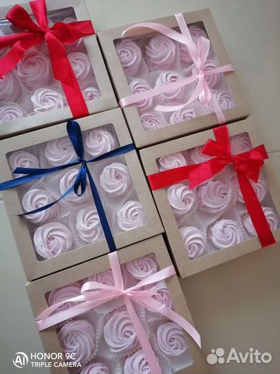 Зефир, меренга, маршмеллоу, букеты из зефира