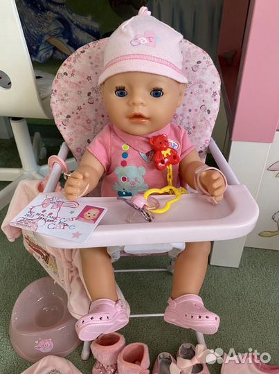 Кроватка Baby Annabell и беби Борн,стульчик