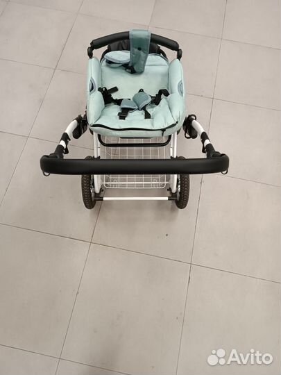 Коляска 2в1 Indigo barbara Classic ba 02 (шалфей)