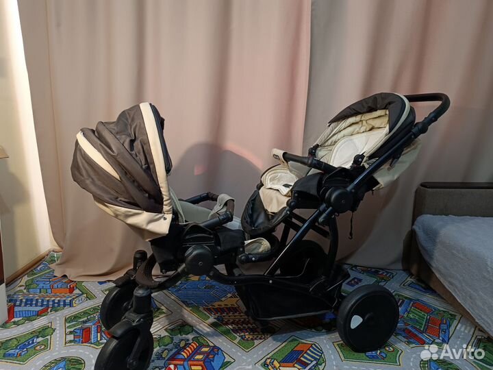 Коляска для двойни 3 в 1