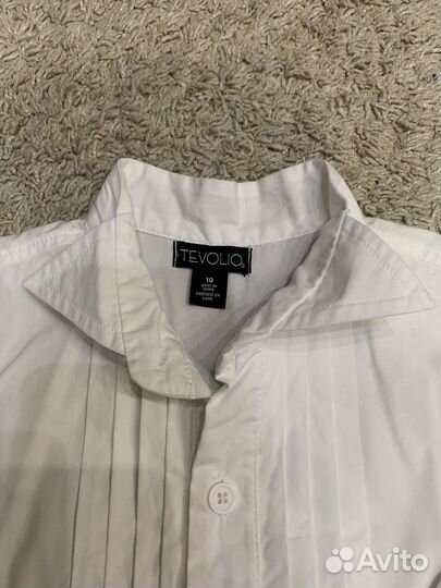 Рубашка белая на 10 лет