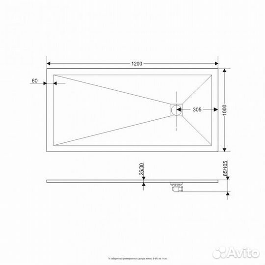 Душевой поддон RGW ST-0120W 120x100