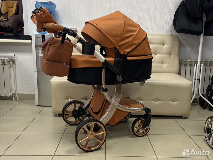 Коляска трансформер из эко кожи
