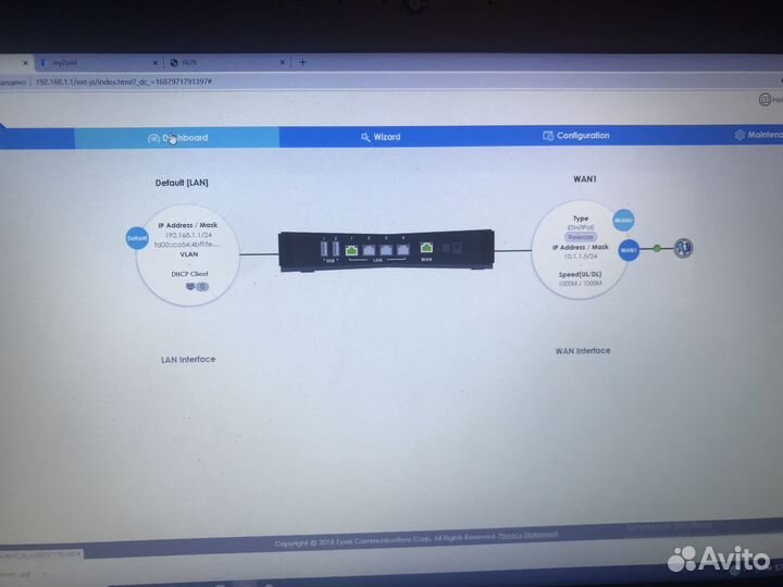 VPN шлюз ZyWall VPN2S