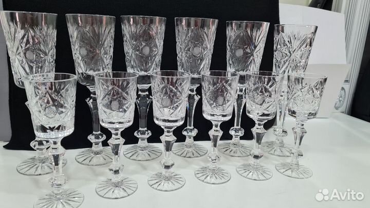 Хрустальные рюмки кубки СССР новые