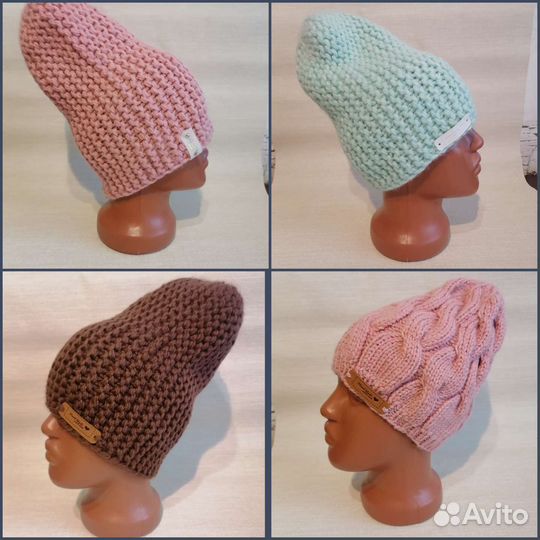 Вязанные шапки ручной работы