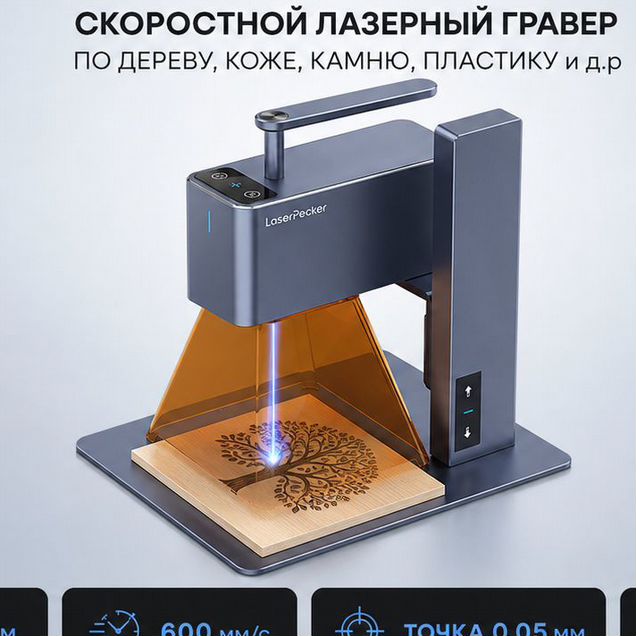Лазерный гравер LaserPecker LP2 по дереву