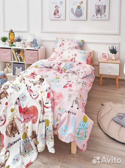 Постельное белье новое хлопок 1.5 спальное