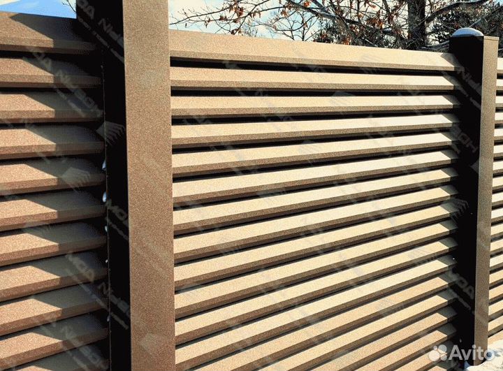 Забор жалюзи горизонтальный