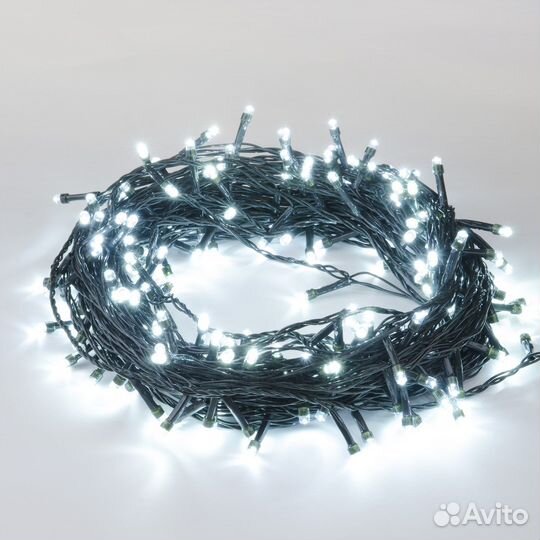 30 м гирлянда-нить из 300 белых светодиодов