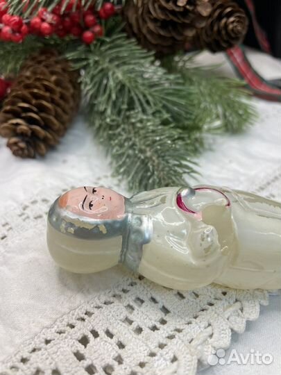 Елочная игрушка Мальчик с Погремушкой СССР (сзр)