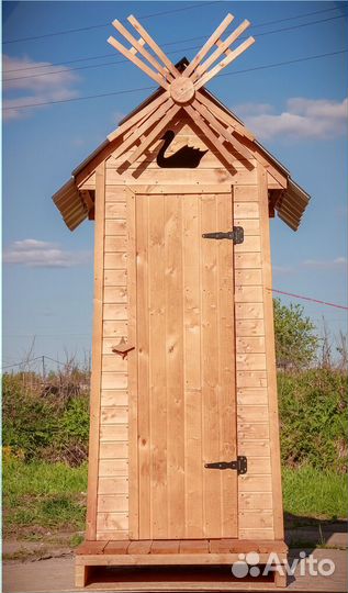 Дачный туалет деревянный ART124