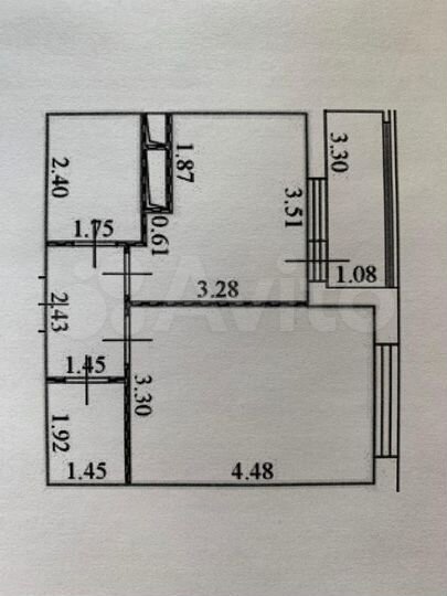 1-к. квартира, 35,1 м², 4/9 эт.