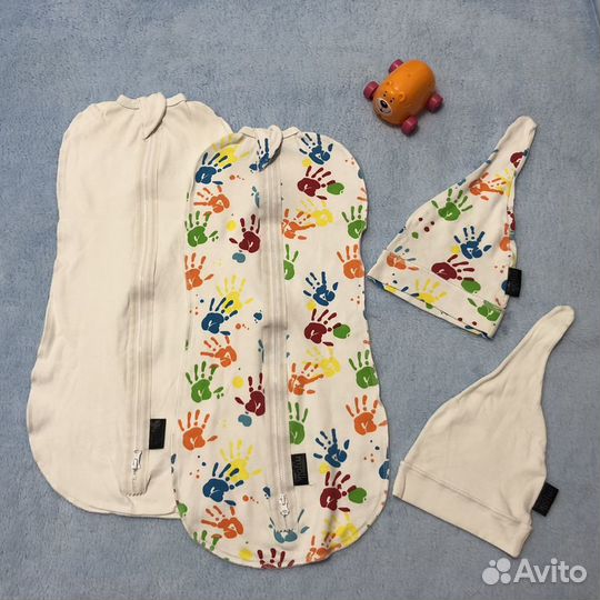 Пеленка кокон 56 62 молния mjolk + на липучках