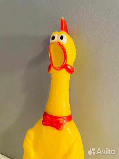 Игрушка резиновая для собак кричащая курица