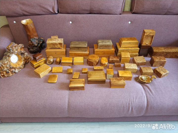 Коллекция шкатулок из карельской березы