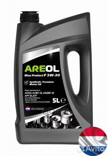 Areol Max Protect F 5W-30 (5L) масло моторное