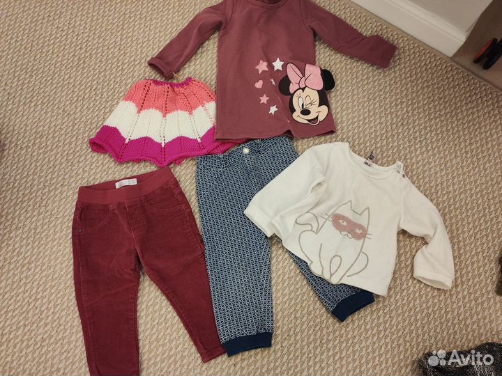 Вещи пакетом на девочку от 74 до 92 размера