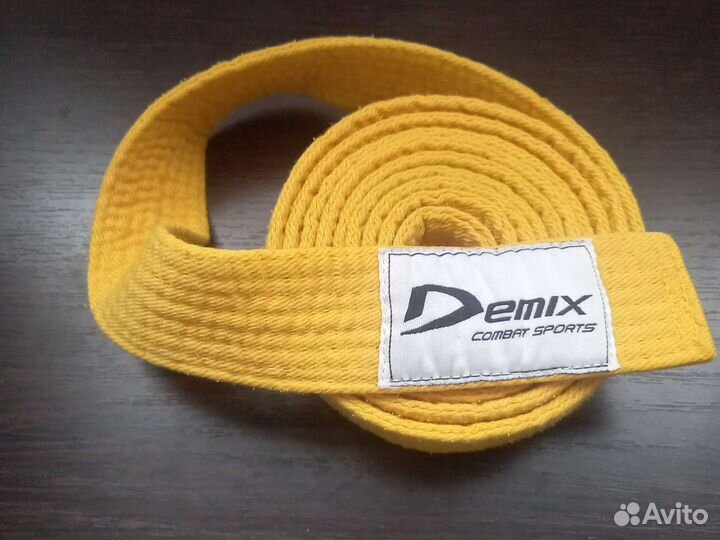 Пояс Demix универсальный для единоборств (жёлтый)