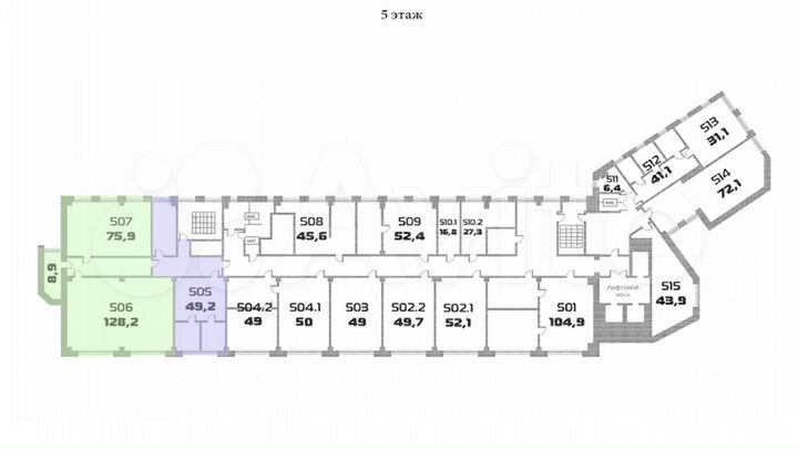 Аренда офиса 289,2 метра на 5 этаже