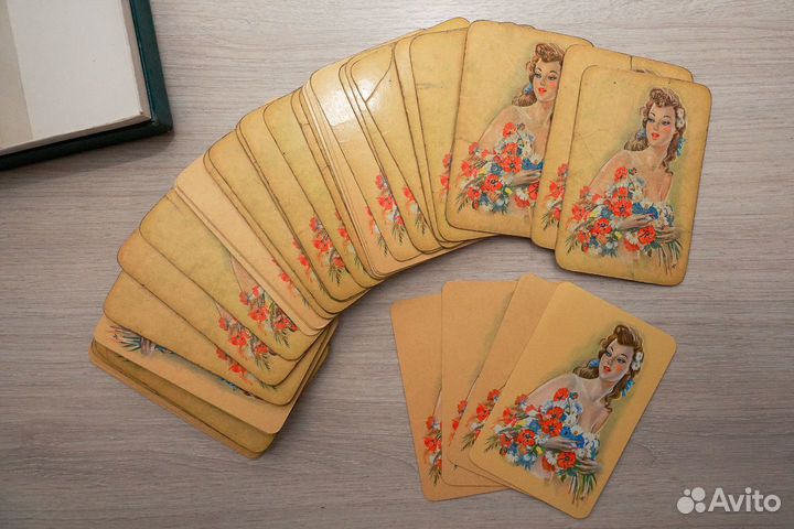 Винтажные игральные карты Blumenmadchen