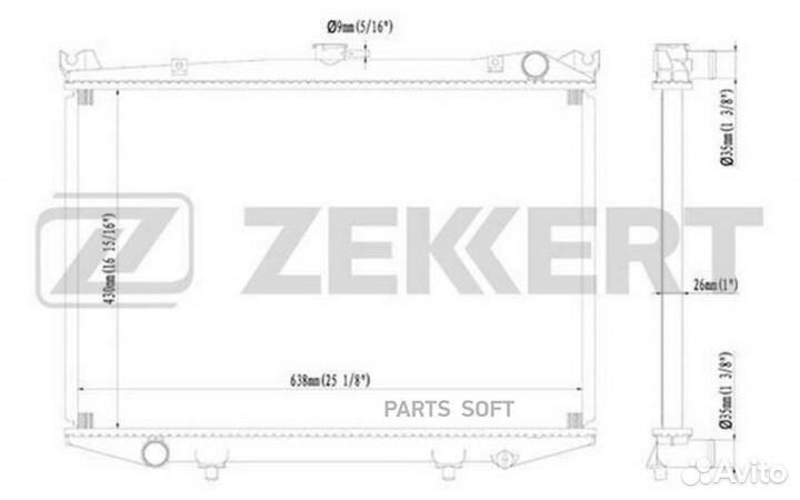 Радиатор охлаждения Ниссан Пикап (D21) 86