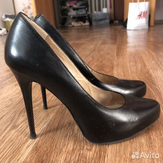 Туфли чёрные из натуральной кожи