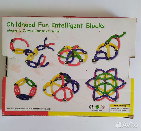 Магнитный конструктор, 108 шт