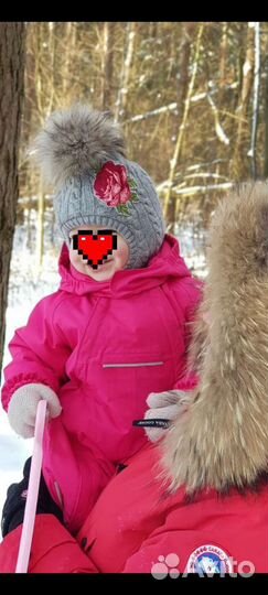 Шапка шлем для девочки 48 Orso Bianco