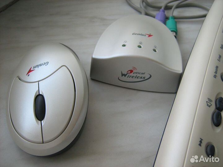 Genius беспроводные клавиатура + мышь, винтаж PS/2