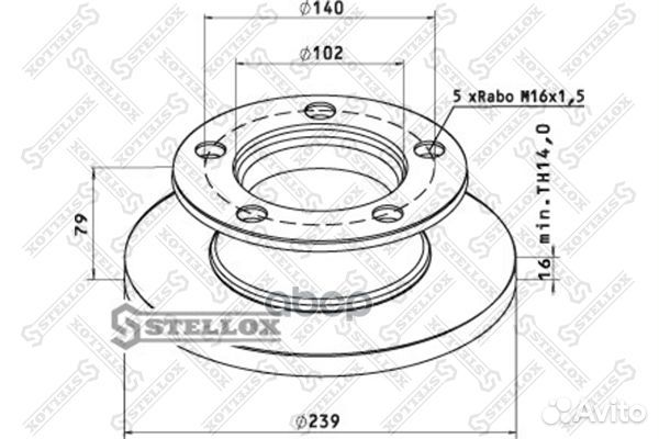 85-00761-SX диск тормозной переднийMB 100 all