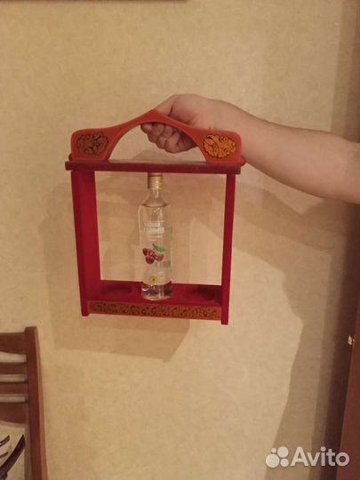 Подставка для бутылок хохлома