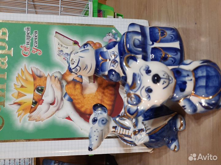 Гжель в золоте ручная работа