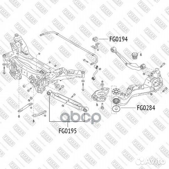 Сайлентблок заднего рычага nissan X-Trail 07- F