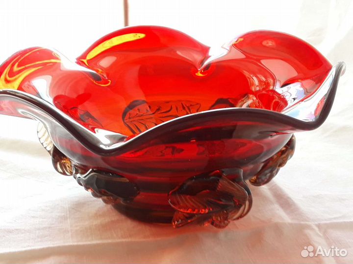 Конфетницы цветное стекло Чехия