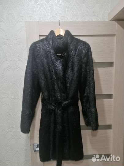 Шуба женская натуральный мех бобра, 46 размер