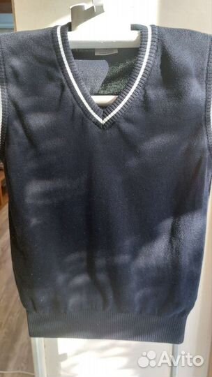 Жилет школьный темно-синий 134-140