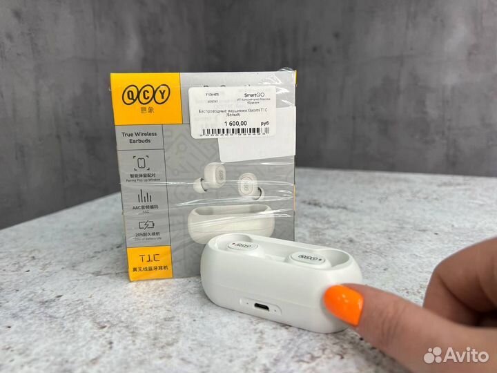 Беспроводные наушники T1C (Белый)