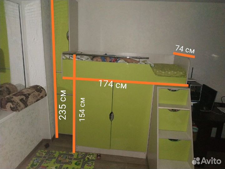 Детское шкафы кроватки