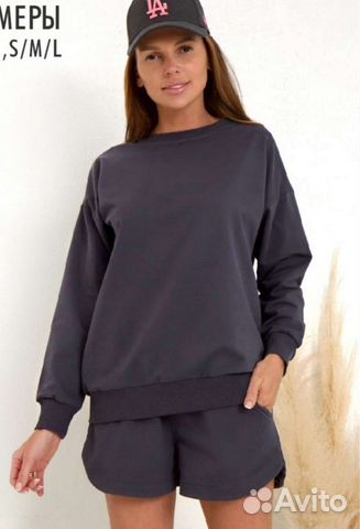 Трикотажный спортивный костюм с шортами М