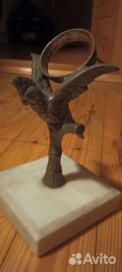 Статуэтка ретро, камень, бронза, рог