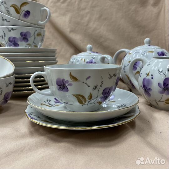Чайный сервиз Фиалка лфз СССР (сзр)