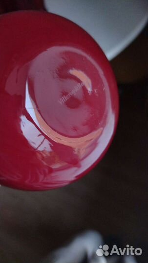 Villeroy boch drop ваза красная спелая вишня