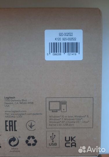 Клавиатура Logitech k120 for business black usb