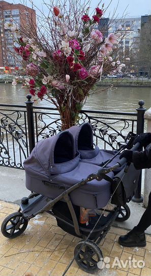 Коляска для двойни, погодок
