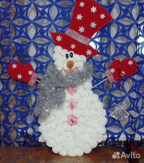 Снеговики из салфеток