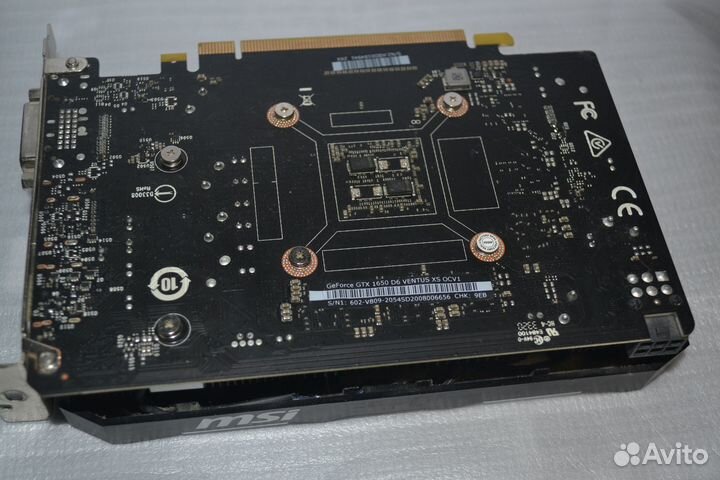 Видеокарта Nvidia MSI gtx 1650 4gb gddr6